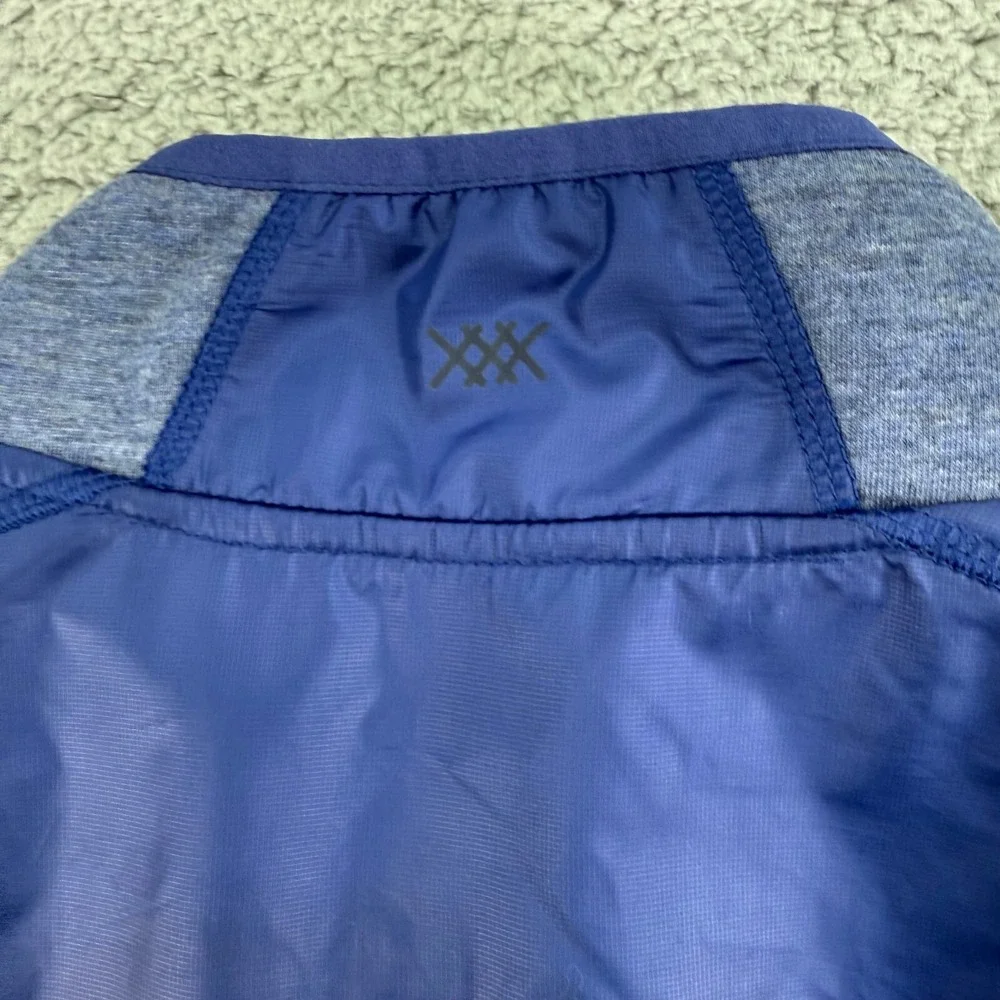 Rhone Jacket Men's XL Blue Grey Heather Tech Hybrid Full Zip Track Athletic